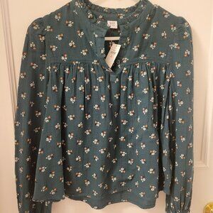 NWT Gap Girl's size XL green henley top